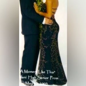 Black and Gold prom dress